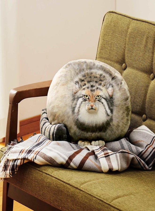 Sew Butiful Pallas Cat Stuffed Animal, 45cm/18inch Steppe Cat Plush Cute Plushies for Girls,Kitten Soft Plush Throw Pillow Doll Big Plush Toy Decoration Doll Gift for Kids, Boys, Girls Birthday Christmas - Image 5